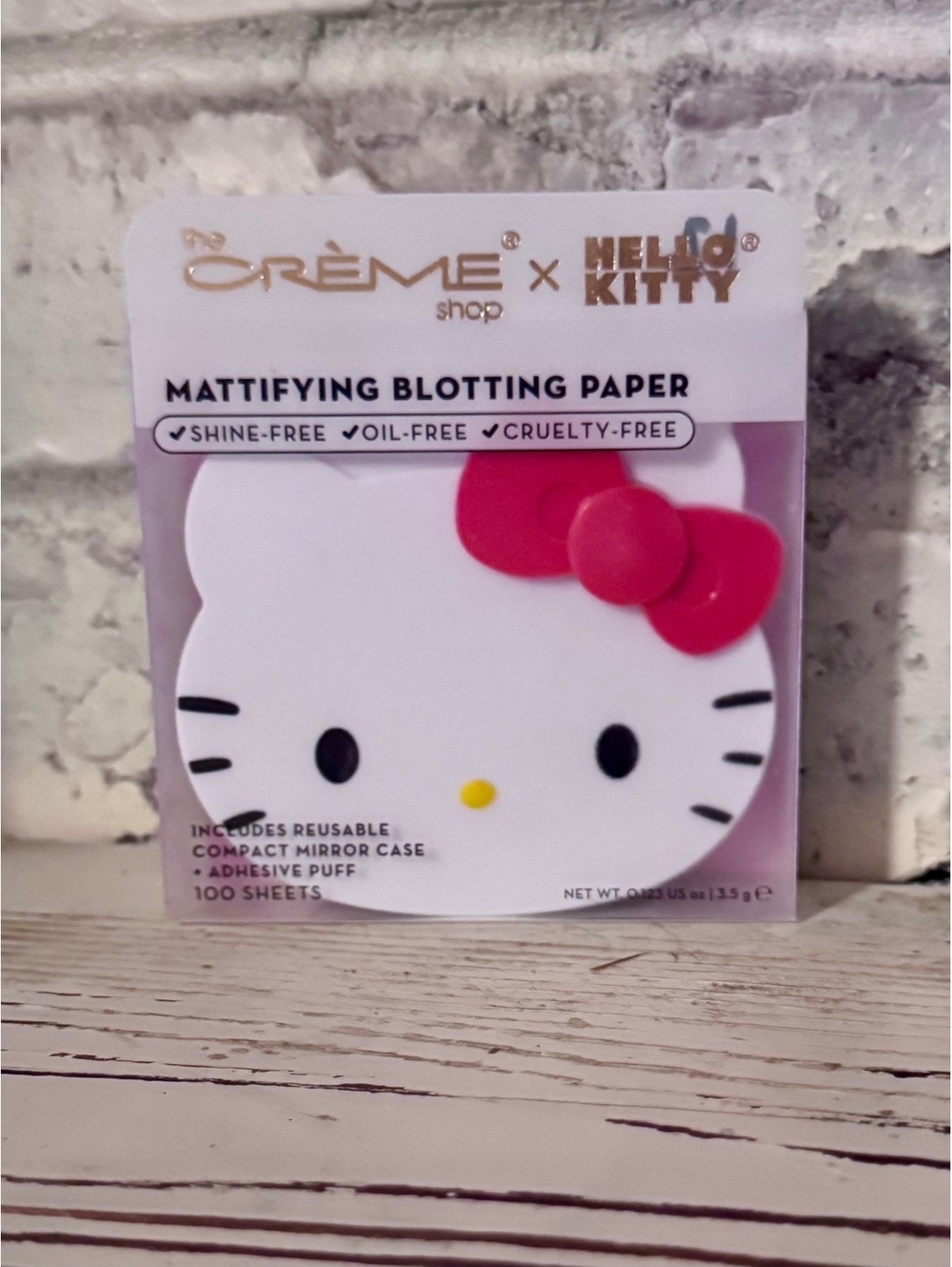 The Crème Shop x Hello Kitty Mattifying Blotting Paper with Compact Mirror Case